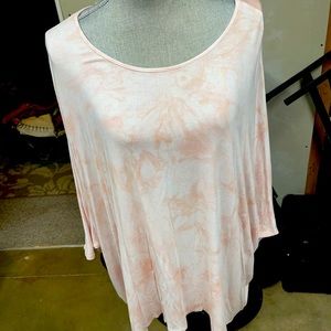 Unique top tie dyed peach color